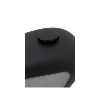  Deluxe Scalloped Gas Cap Set of left and right caps (Vented and Non-vented) Black 