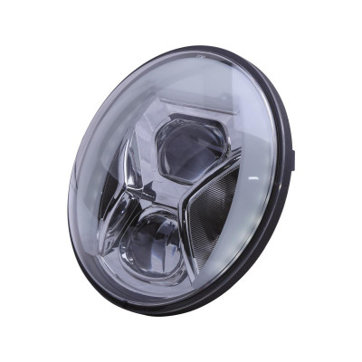  Type 8 7" LED Kurvenlicht Scheinwerfereinsatz mit Tagfahrlicht und Positionslampe Chrome Clear Reflector LED 