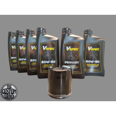 Kit Révision Huile Moteur Harley Davidson - Spectro 20W-50 + Filtre + Bougies - Pour Dyna, Softail, Touring 1999-2017