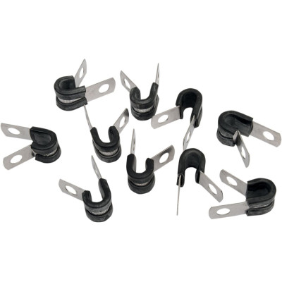 CLAMP ADEL 3/8" I.D. RUBBER/STAINLESS STEEL BLACK NATURAL