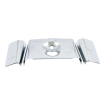 Ribbed 3pc fork cover kit. Chrome