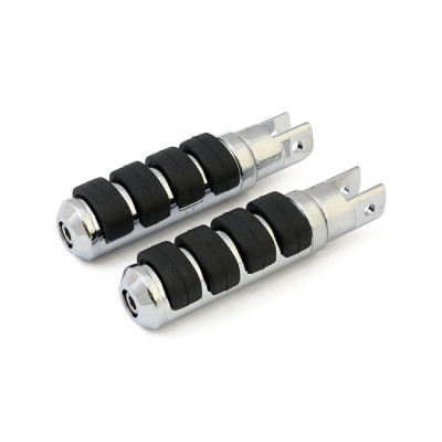 Comfort foot pegs. Small diameter. Chrome