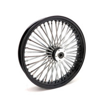 Roue avant à 48 rayons Fat Spoke - 3.50" x 21" - Harley Davidson Double disque - Noir
