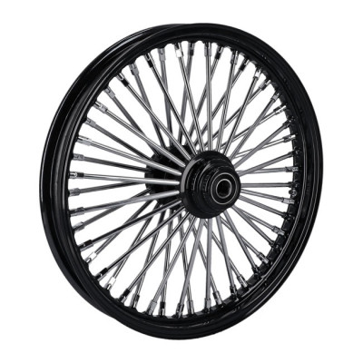 Roue avant à 48 rayons Fat Spoke - 2.15" x 19" - Simple disque - Noir