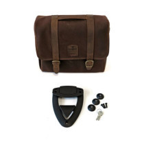 Longride, click-on Classic saddlebag waxed cotton. Brown
