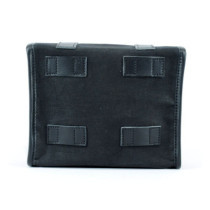 Longride, ''Mini'' waxed cotton saddlebag. Black