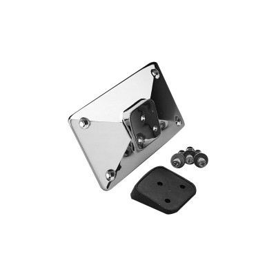 Laydown License Plate Mount Kit Pyramid Style Mount Chrome
