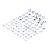 Smoothtopps, push-on cover set (83pc). Chrome