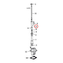 Inner pushrod cover tube set. Zinc