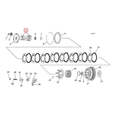 CLUTCH SPRING, HEAVY-DUTY
