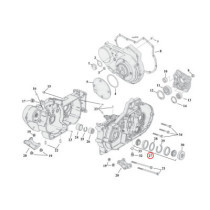 Sprocket shaft bearing assembly