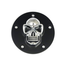 Skull point cover 5 hole. Black & Chrome