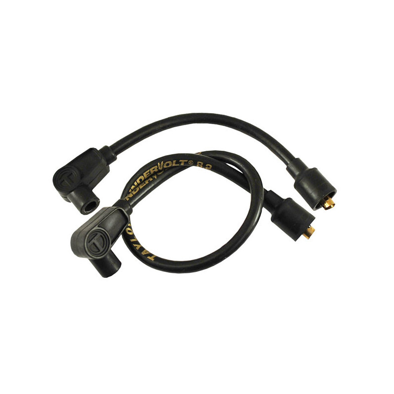 Fils de bougies Taylor Thundervolt - 8,2 mm - Harley Davidson Touring carbu de 1999 à 2006, Sportster à partir de 2007 - Noir