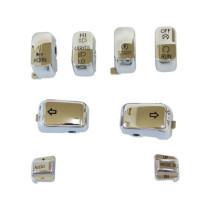  8 PC Switch Cap Set with Audio Chrome Hand Control Switch Cap Kit With audio button 
