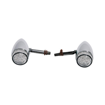  Bullet LED Turn Signal Aluminium Clear LED 
