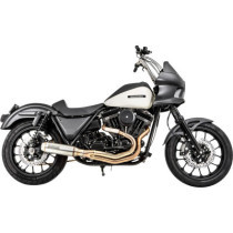 Ligne d' échappement Super Bike 2 en 1 - FXR de 1985 à 1994 avec commandes centrales - Inox brossé