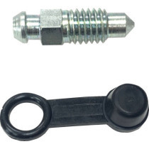 Kit de vis purgeur d'étrier de frein + bouchon - 8 mm - Harley Davidson Sportster de 2004 à 2022 - chromé