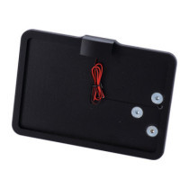 CPV, ''slide-in'' license plate bracket. Side mount, black