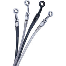 BRAKE LINE UPPER CARBON COAT W/BLACK FITTINGS
