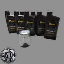 Kit vidange - huile synthèse - Harley Davidson Milwaukee-Eight (M8) - filtre chromé