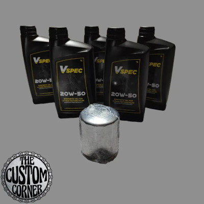Kit vidange Huile synthèse - Harley Davidson V-Rod - filtre chromé
