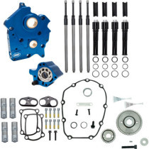 Cam Chest Kit w/o Cams Gear drive Oil cooled Blk PR M8 17-23