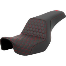 Selle Saddlemen Step Up Honeycomb - Harley Davidson Dyna à partir de 2006 - Surpiqures rouge