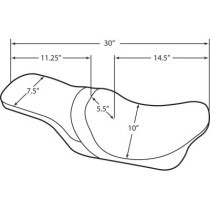 SEAT PREDATOR REAR SMOOTH VINYL BLACK