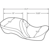 SEAT 1" LOWER VINYL BLACK