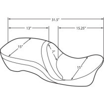 SEAT 1" LOWER VINYL BLACK