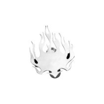  Flames Horn Cover Chrome 