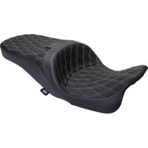 Seat Freedom Vinyl Double Diamond Silver Stitch FLH 2009-23