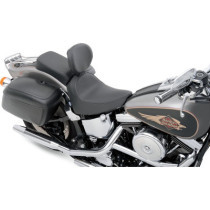 SEAT SOLO W/OPTIONAL EZ GLIDE BACKREST FRONT WITH DRIVER BACKREST RECEPTACLE VINYL BLACK