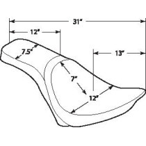 SEAT PREDATOR 2-UP STANDARD REAR SMOOTH VINYL BLACK