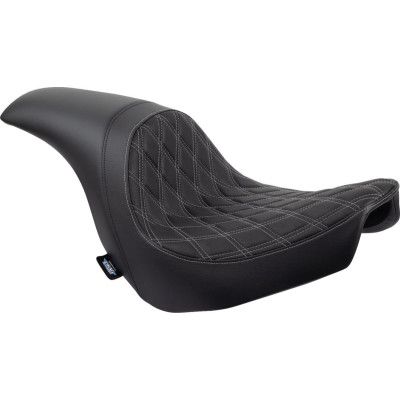 Predator Seat - Double Diamond w/ Silver Sitching - Vinyl - FL