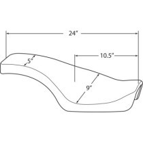 SEAT SPOON-STYLE REAR FULL LENGTH VINYL BLACK