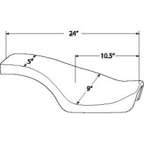 SEAT SPOON-STYLE REAR FULL LENGTH VINYL BLACK