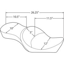 SEAT LOW-PROFILE DOUBLE BUCKET SMOOTH BLACK