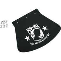 MUD FLAP POW-MIA RUBBER WHITE