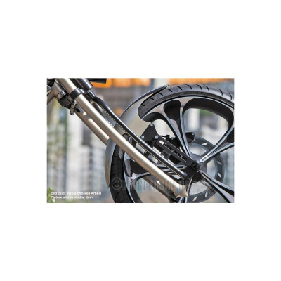 Front Steel Fender Shorty, For 23" Wheel, 130mm Tire Raw