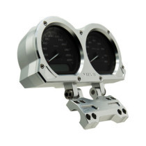 Vity''s Design, adjustable dual gauge holder. Silver