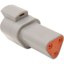 RECEPTACLE DEUTSCH DT-SERIES 3-PIN GREY
