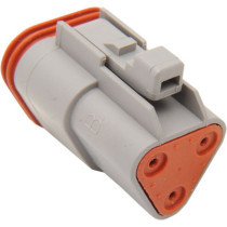PLUG DEUTSCH DT-SERIES 3-SOCKET GREY