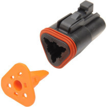 PLUG DEUTSCH DT-SERIES 3-SOCKET BLACK