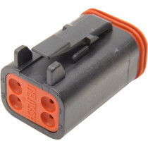 PLUG DEUTSCH DT-SERIES 4-SOCKET BLACK
