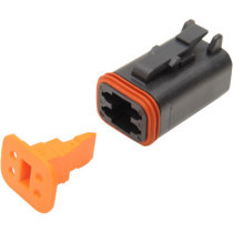 PLUG DEUTSCH DT-SERIES 4-SOCKET BLACK
