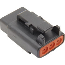 PLUG DEUTSCH DTM 3-SOCKET CONNECTOR KIT BLACK
