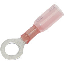 RING TERMINAL Ø 0.25" 18-22 GAUGE (0,6-1MM) W/ HEAT SHRINK 25 PK