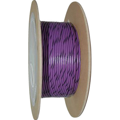 WIRE 20-GAUGE PRIMARY 100' VIOLET/BLACK STRIPE