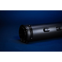 4.5" HP45 SLIP-ON MUFFLER BLACK w/BLACK END CAP & BADGE MIDNIGHT